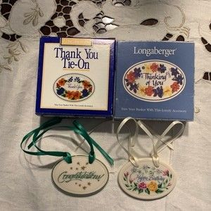 Longaberger Lot of 4 Celebration Tie-in’s